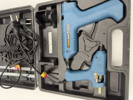 Heissklebepistolen Set Workzone blau gebrauchter Zustand