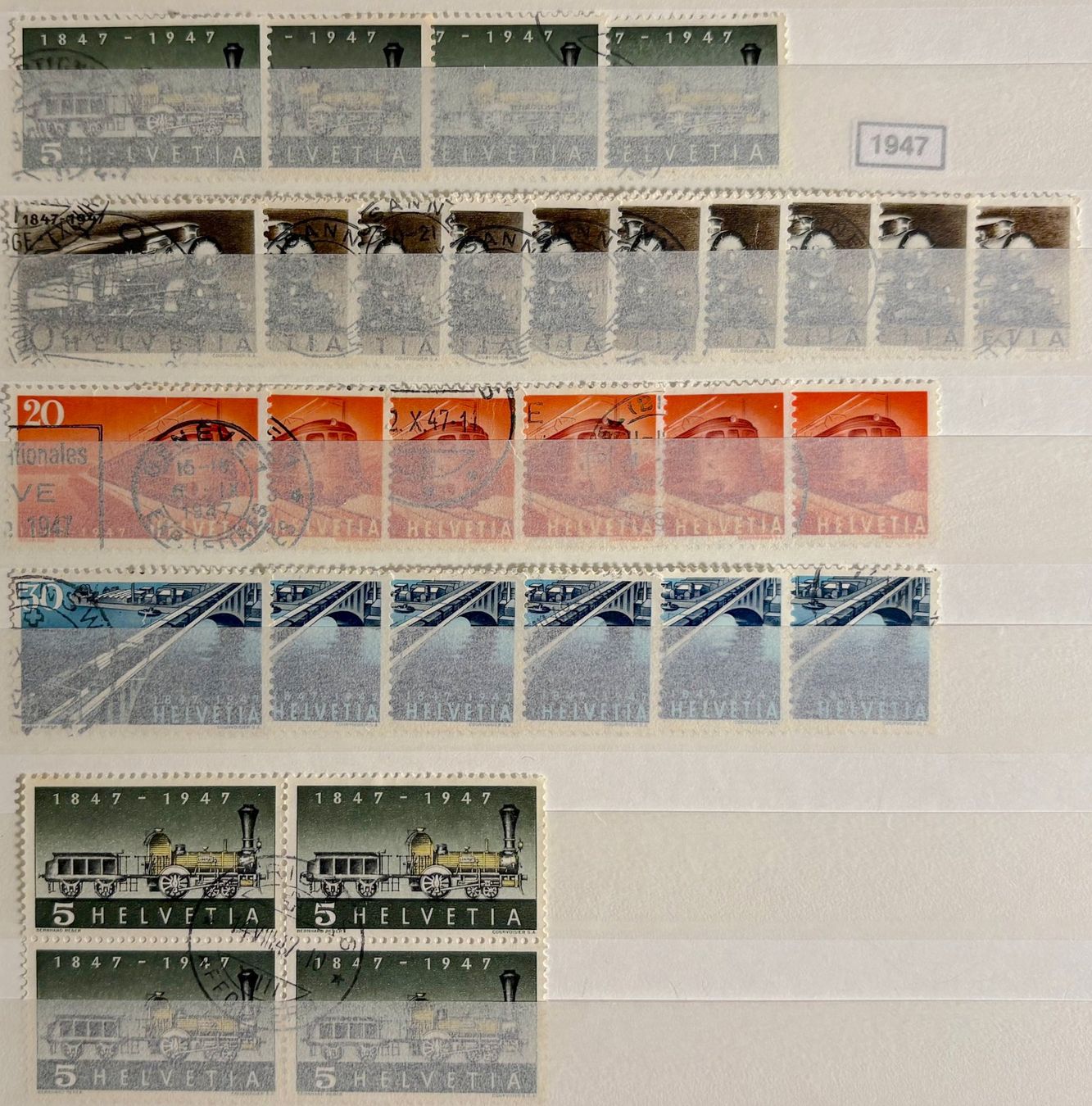Tutti i francobolli: Timbres suisses 1947 CFF – Usato da Lausanne venduto da Cabessa