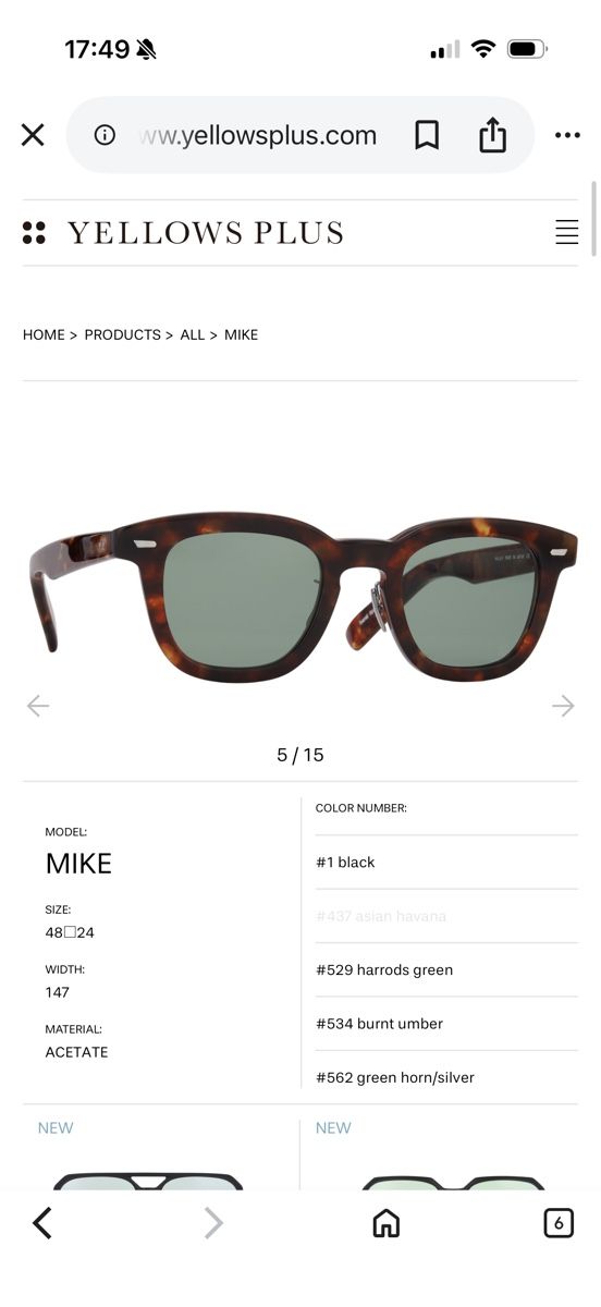 Occhiali & Lenti: Sunglasses Yellows Plus Mike C 437 Tortoise – Nuovo (secondo la descrizione) da Zürich venduto da Elh_sunny 6