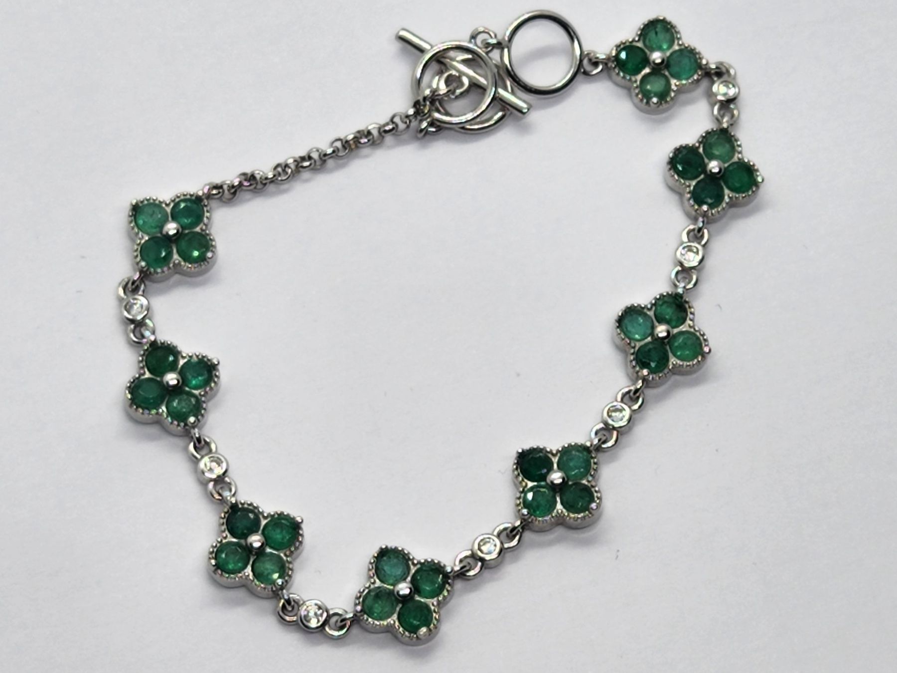 Bracciali & Braccialetti: Echtes Smaragd Armband 925er Silber 15-18cm – Usato da St. Gallen venduto da GIULESGG 2