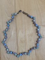 Spezielle Designer-Blumenkette mit Strass-Steinen, neu!