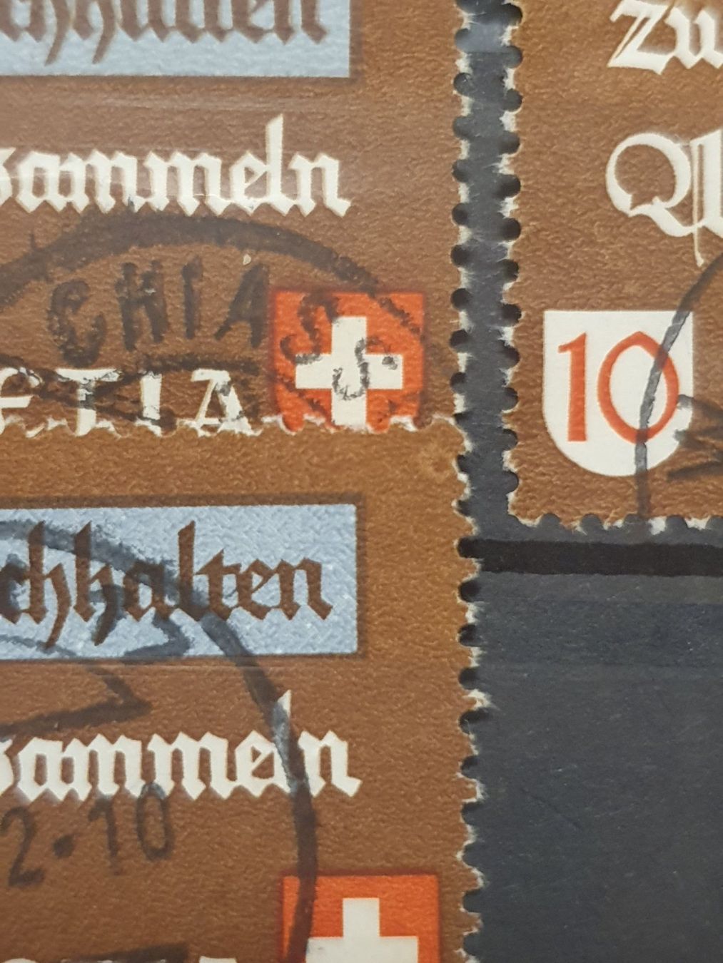Alle Briefmarken: Lot Altstoffverwertung mit teils Plattenfehler – Gebraucht aus Balgach von SIMEON27 5
