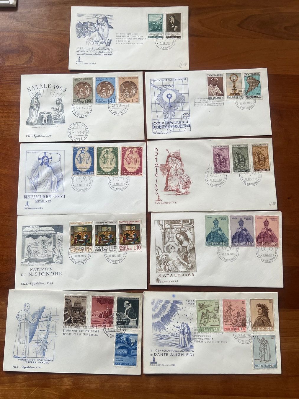 Alle Briefmarken: FDC Vatikan 9 Super Briefe  (M238) – Gebraucht aus Hinwil von Sidi4