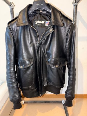 Schott A-2 Fliegerjacke MADE IN USA NYC Leder 38
