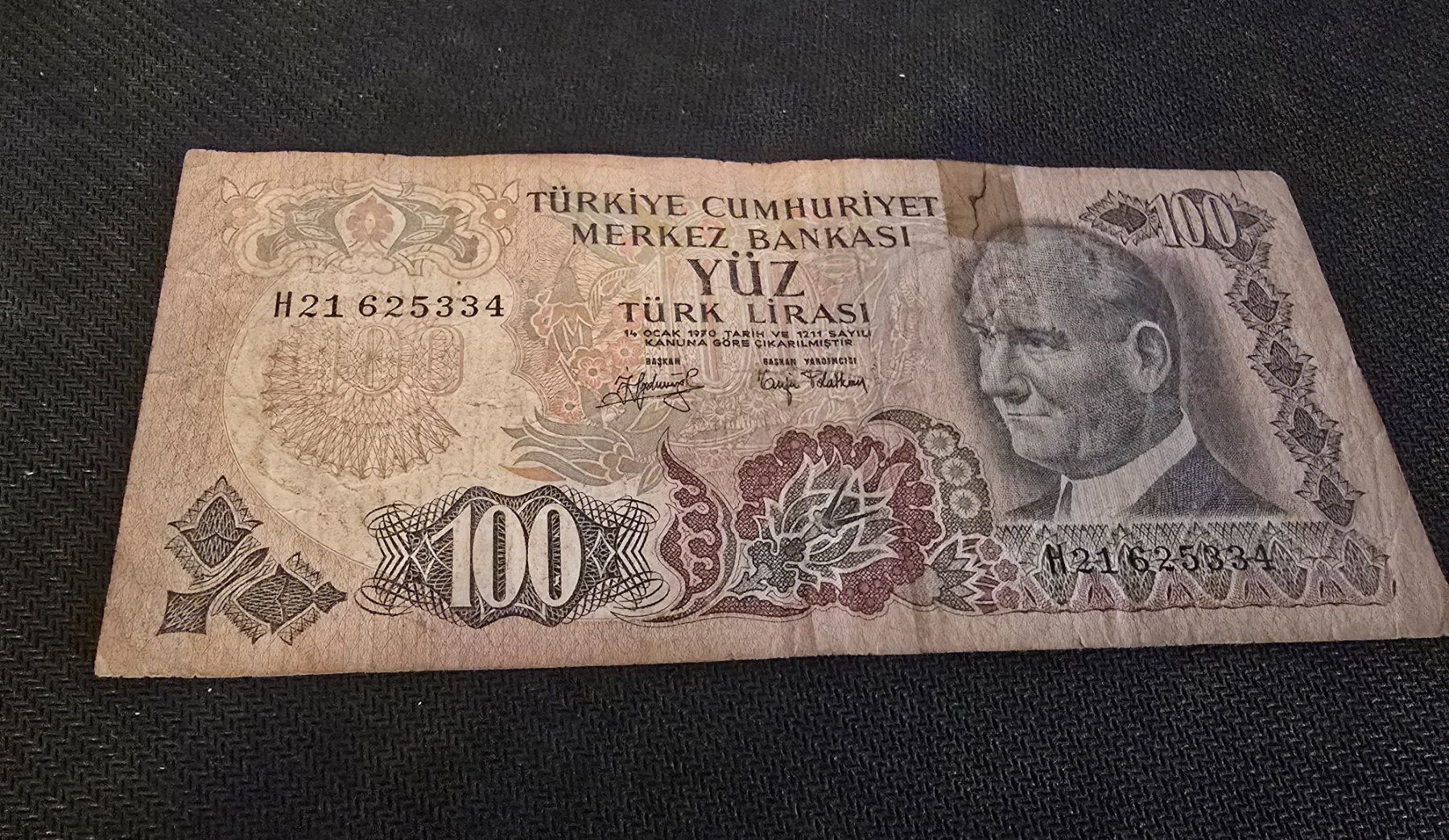 Banconote: Billet Turquie 100 – Usato da Petit-Lancy venduto da Minnie26