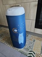 Poubelle à couches angel care bleue comme neuve!
