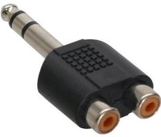 Klinkenadapter, Audio Cinch Buchsen - 6,3 mm Stecker