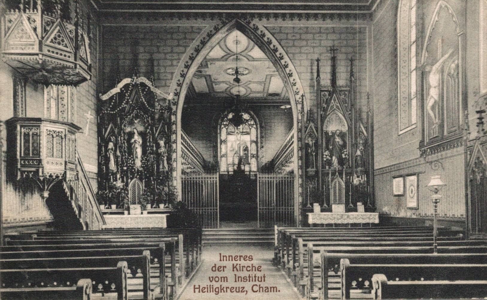 Cartoline postali: Alte Ansichtskarte Heilkreuz Kirche Cham, 1908 – Usato da Luzern venduto da Kartenansicht
