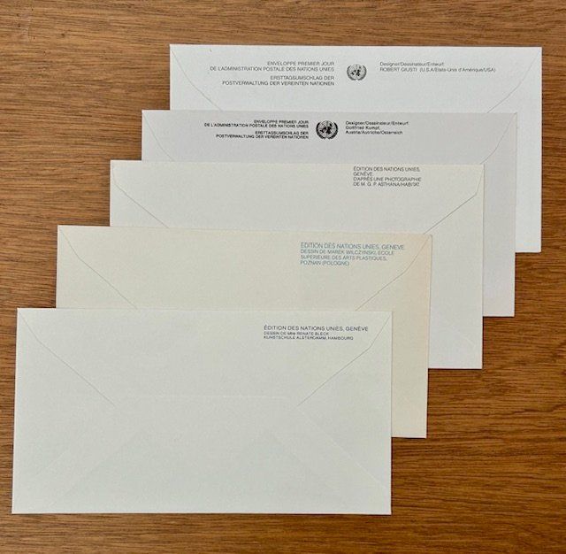 Tutti i francobolli: FDC Ersttagsbriefe United Nations Genève – Nuovo (secondo la descrizione) da St. Niklausen LU venduto da Seepferd11 6