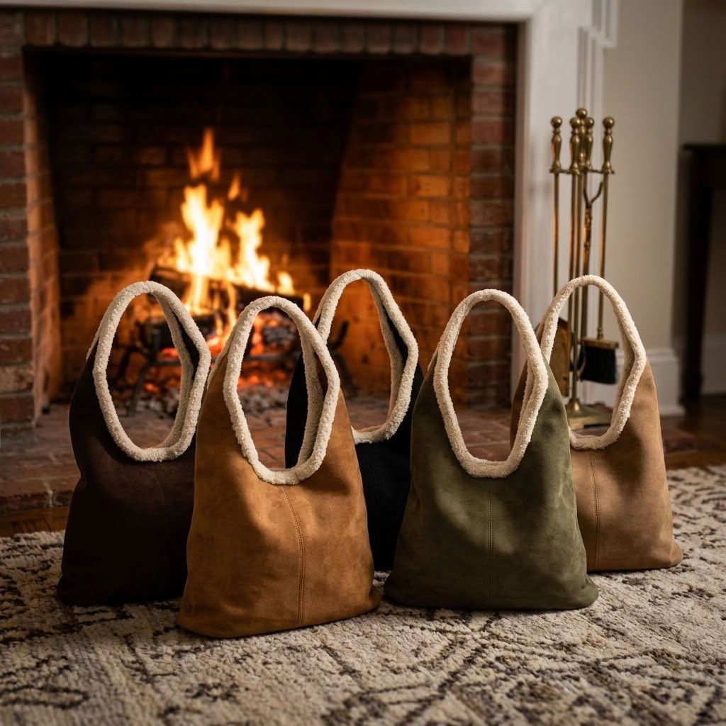Borse da donna: Hobo-Tasche in Wildlederoptik mit Teddyfutter – Nuovo e nell'imballaggio originale da Diegten venduto da Jus_nooo 8