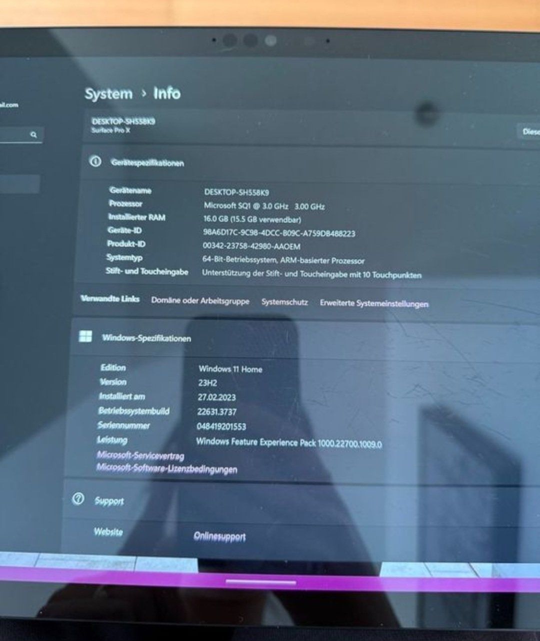 Microsoft Tablet PC: Surface Pro X SQ1 – Gebraucht aus Davos Platz von anton85 2
