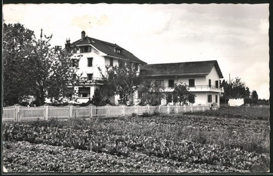 Cartoline postali: Les Cullayes, Pension Delessert, circulée 1958 – Usato da Frauenfeld venduto da POML