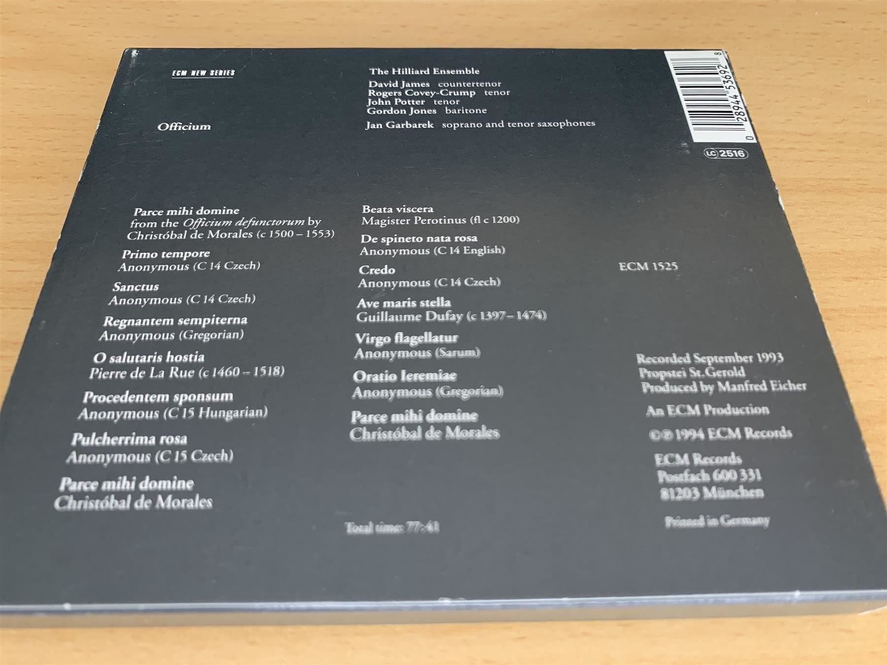 CD: Officium - Garbarek / Hilliard Ensemble – Usato da Rikon im Tösstal venduto da Alpenmutz 1