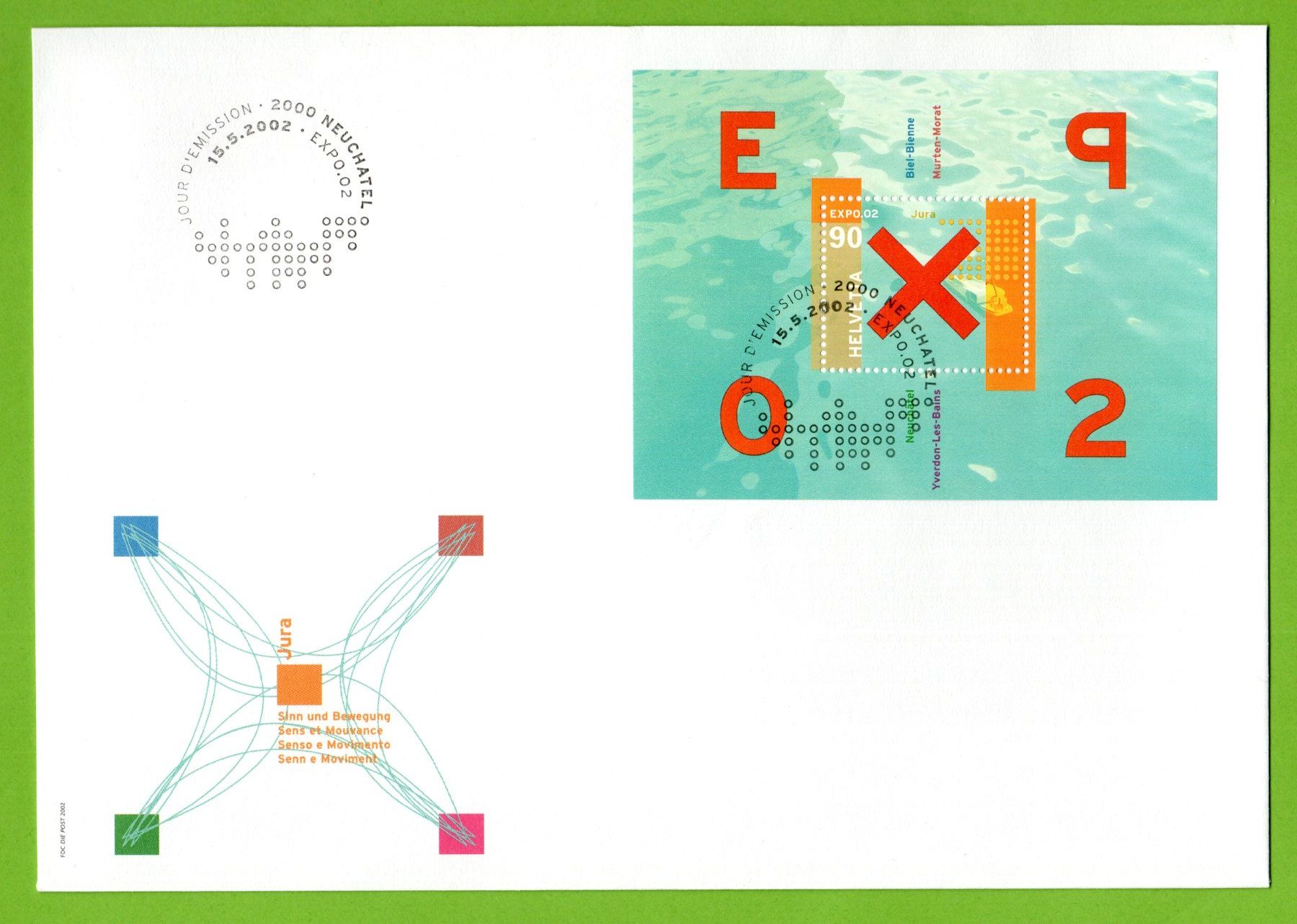 Tutti i francobolli: 2002 FDC Sonderblock Expo.02 blanco LP – Usato da Stein am Rhein venduto da Huehnerhund