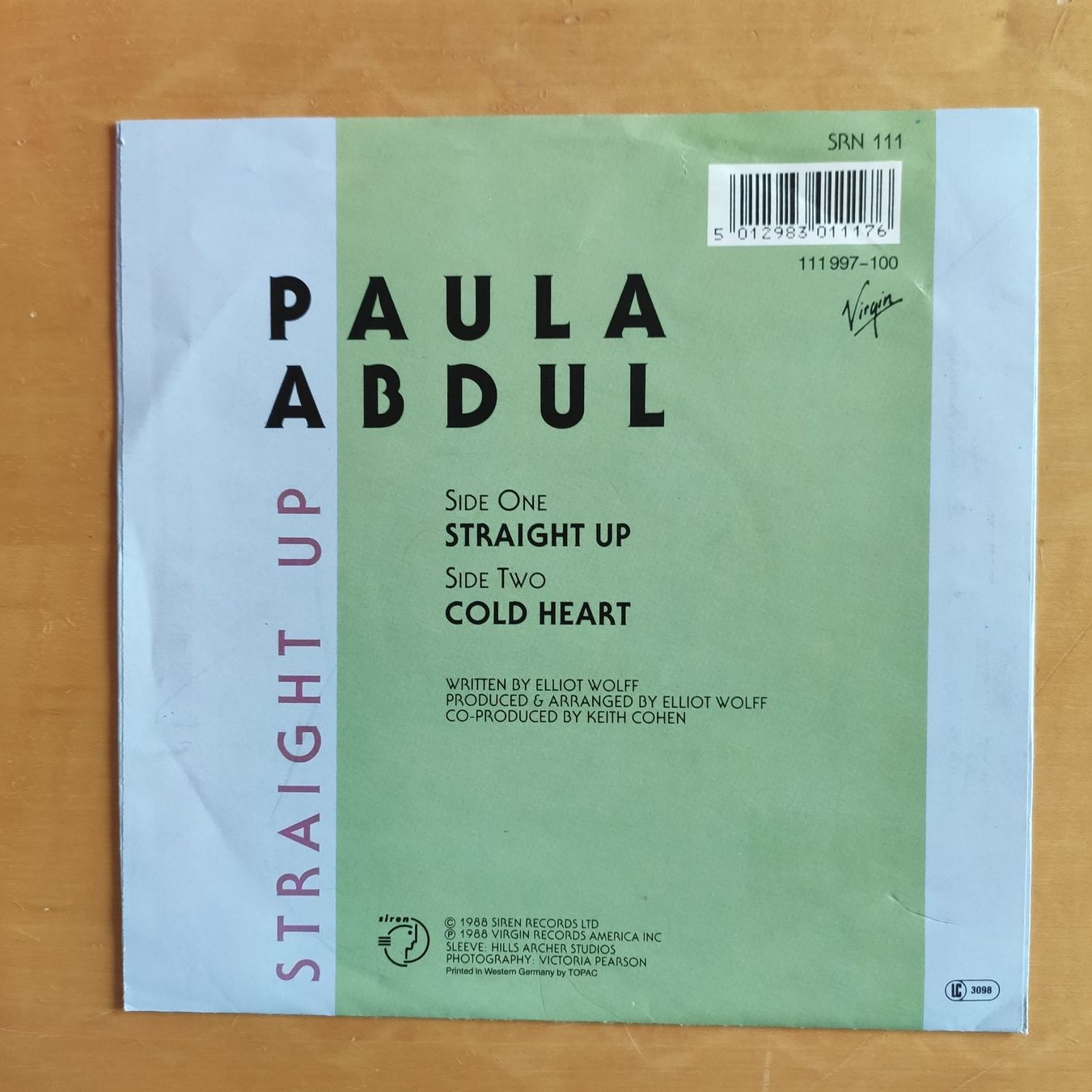 Dischi in vinile: Paula Abdul - Straight Up – Usato da Lenzburg venduto da Pa_hcs 1