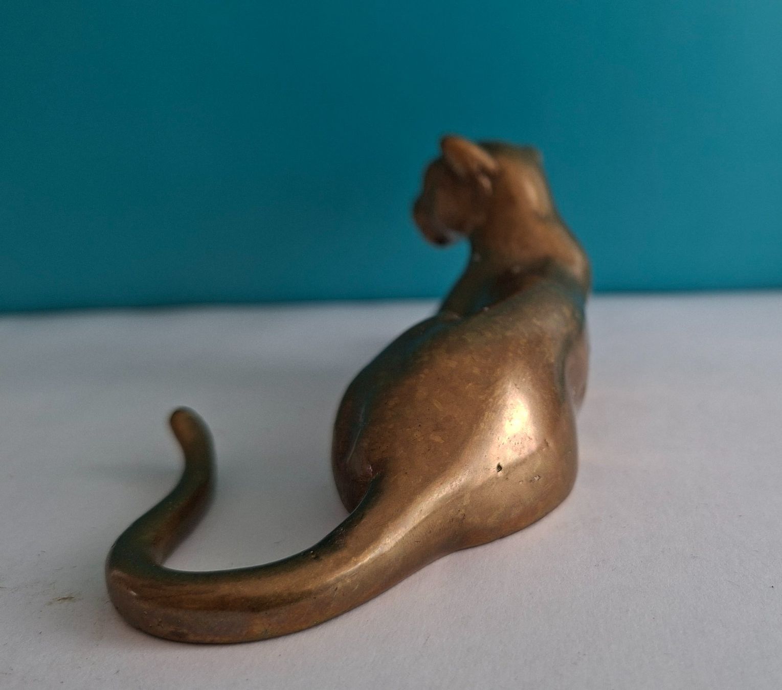 Sculture & Statue: Liegender Panther, Leopard-Figur aus Messing oder Bronze – Usato da Opfikon venduto da Diversamente 4