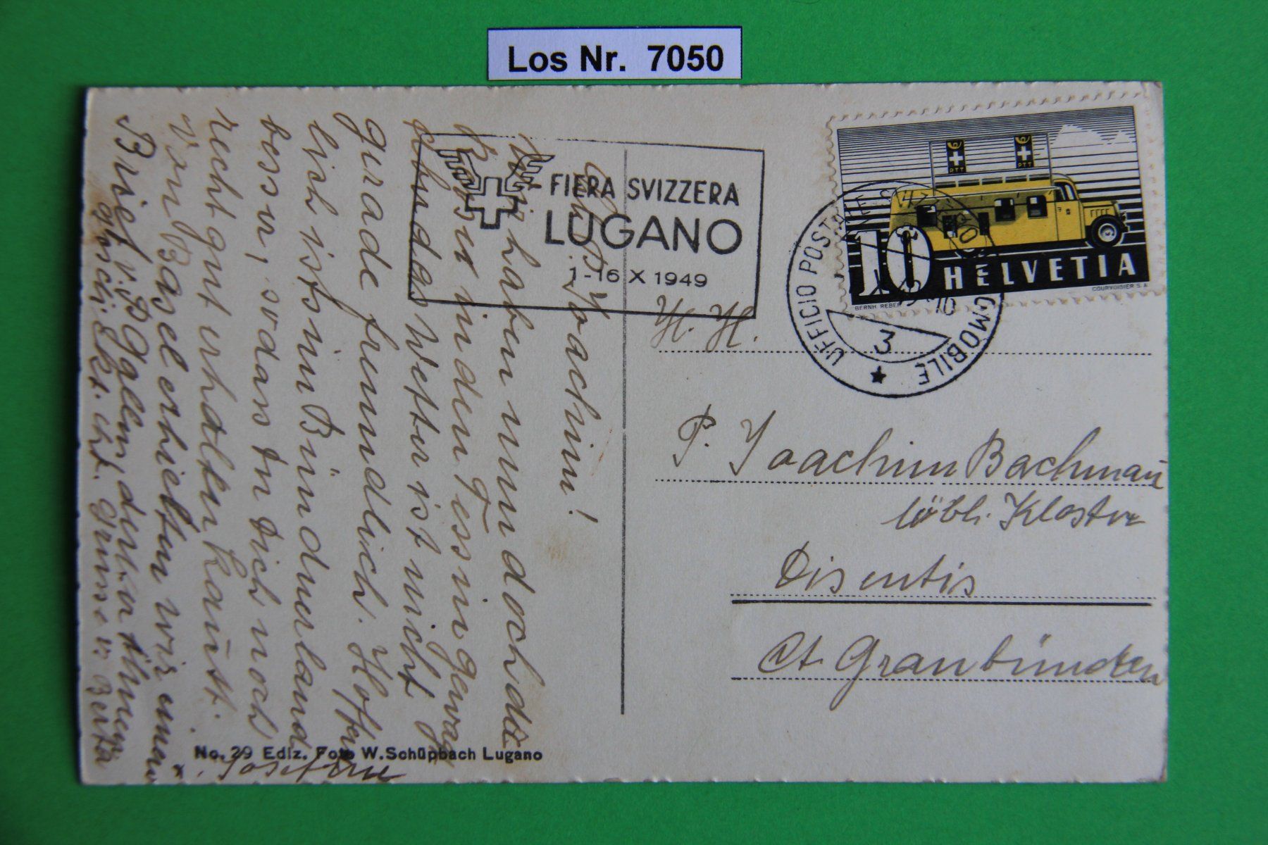 Cartoline postali: CH Ansichtskarte Lugano 40iger Jahre                Los 7050 – Usato da Volken venduto da jukon65 1