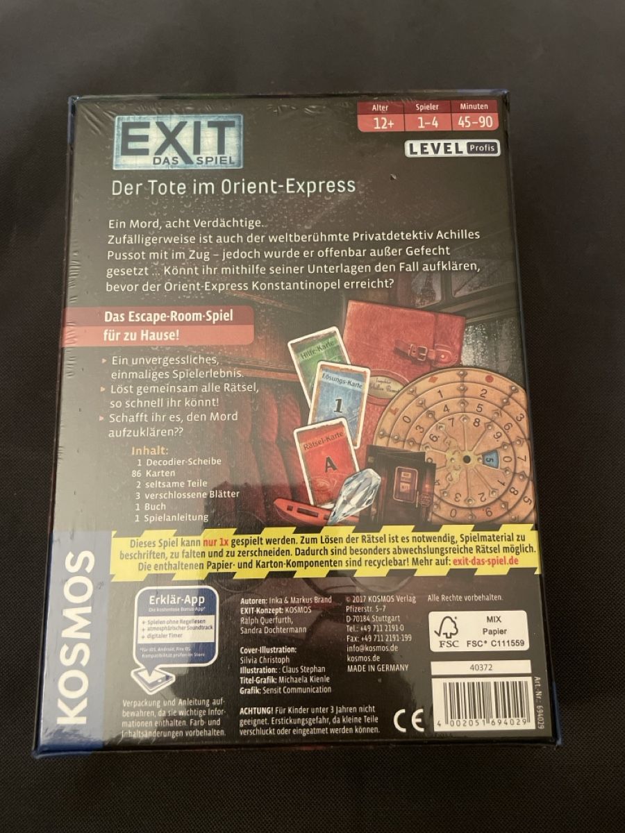 Giochi: Exit - der Tote im Orient-Express - Originalverpackt – Nuovo e nell'imballaggio originale da Neuhausen venduto da ann-kathrin9 1