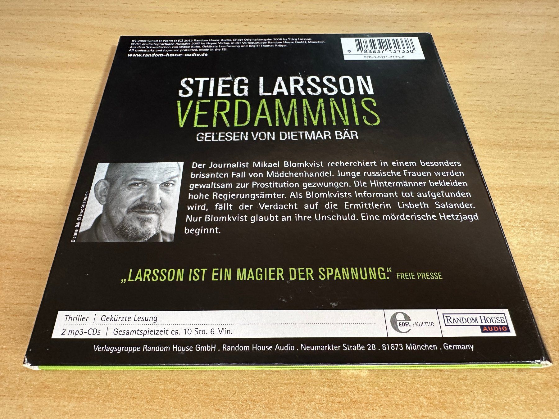 Audiolibri: Stieg Larsson - Verdammnis - MP3 - 2 CD – Usato da Rikon im Tösstal venduto da Alpenmutz 1