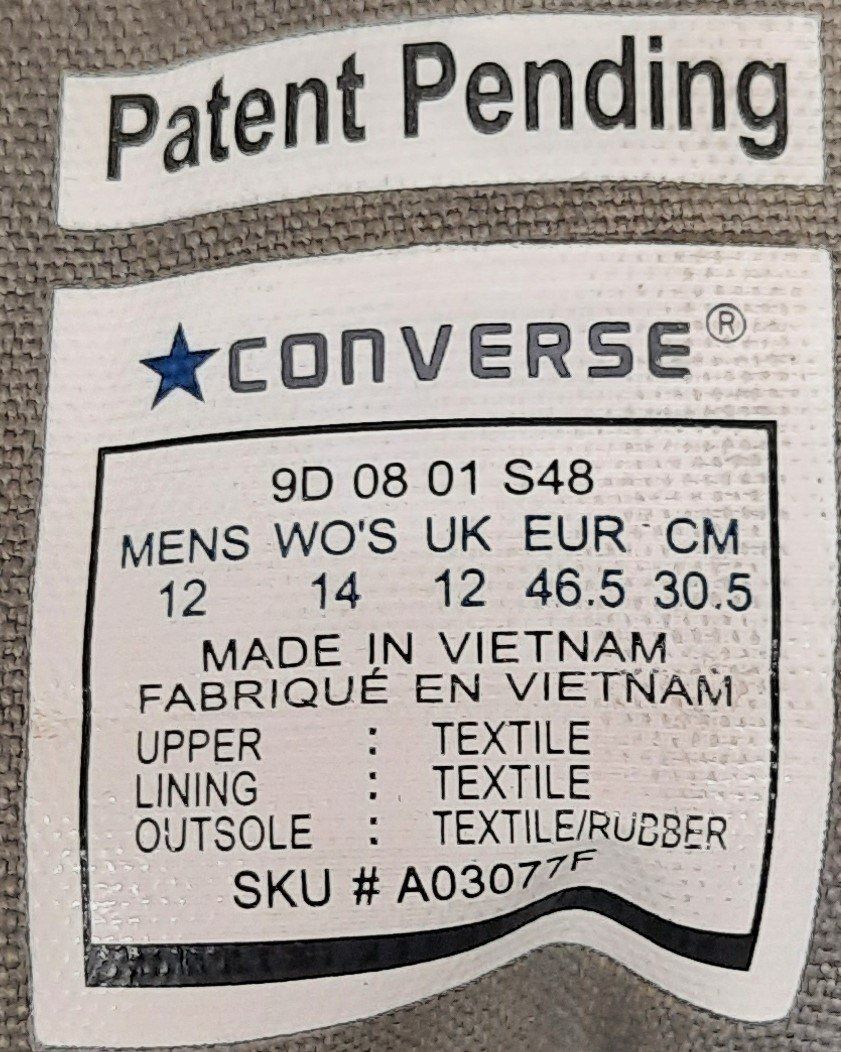 Converse Scarpe da uomo: CONVERSE Chuck All-Star MARS Gr. 46.5 – Usato da Seuzach venduto da VT-Collections2 9