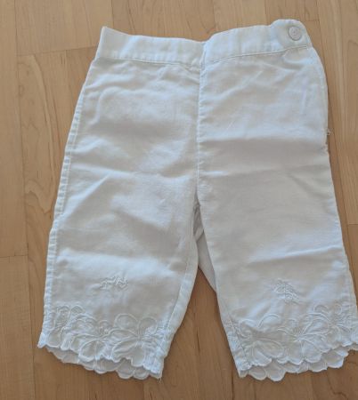 H&M Kinder 3/4 Hose Weiss Grösse 86 Spitze 1-1.5J
