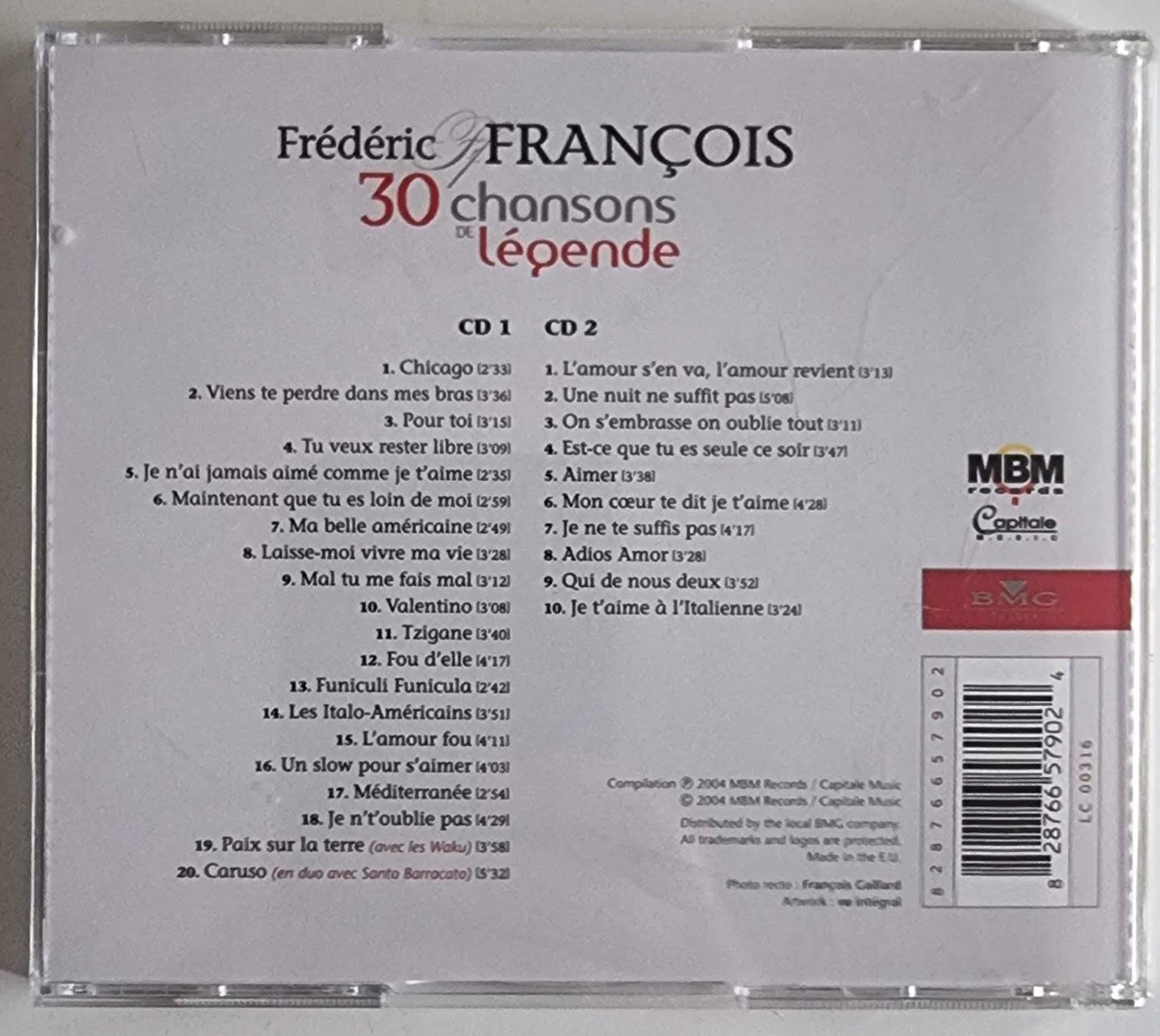 CD: Frédéric François - 30 Chansons de Légende - Double CD ! – Usato da La Tour-de-Peilz venduto da Resize 1