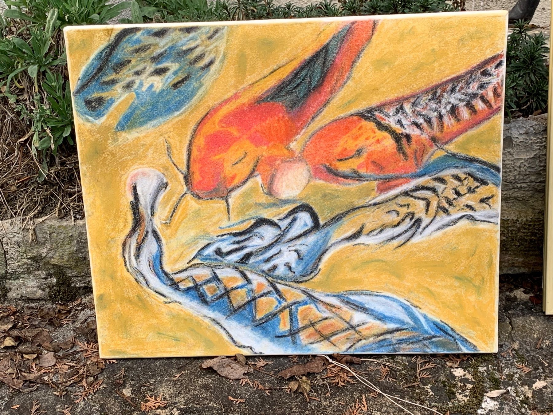 Gemälde: Peinture carpe kuoi – Gebraucht aus Zürich von HeleneB