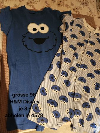 Pijama Set H&M Disney Cookie Monster Grösse 98