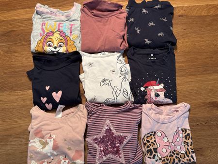 9 Langarmshirts Mädchen Gr. 98/104