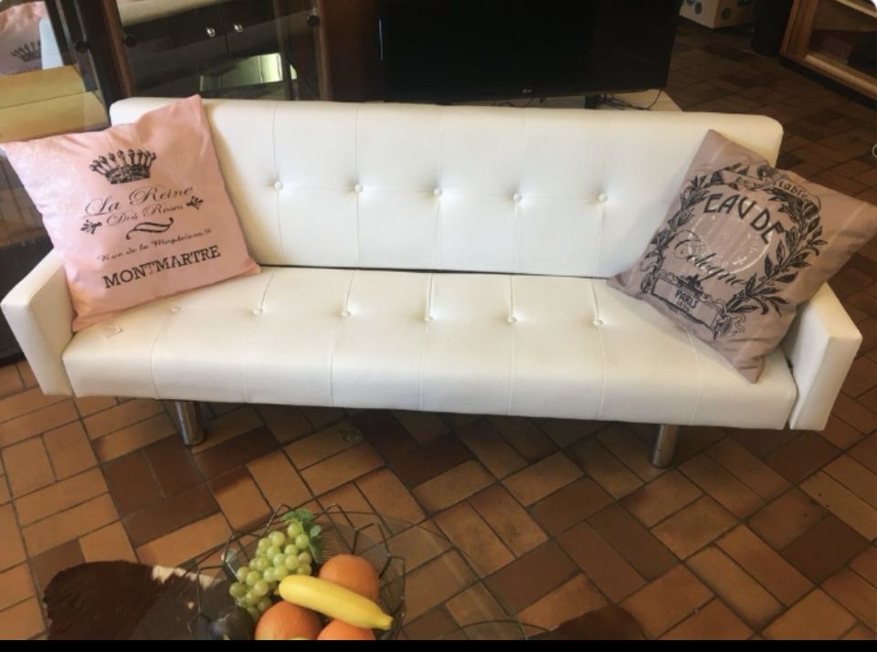 Divani: Sofa Leder Weiss  – Usato da Olten venduto da Lara1967