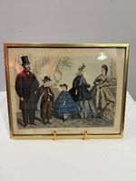 Original Mode-Stich 1864 "Allgemeine Modenzeitung"