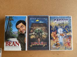 3 VHS Filme Bean Jumanji Casper gebraucht guter Zustand