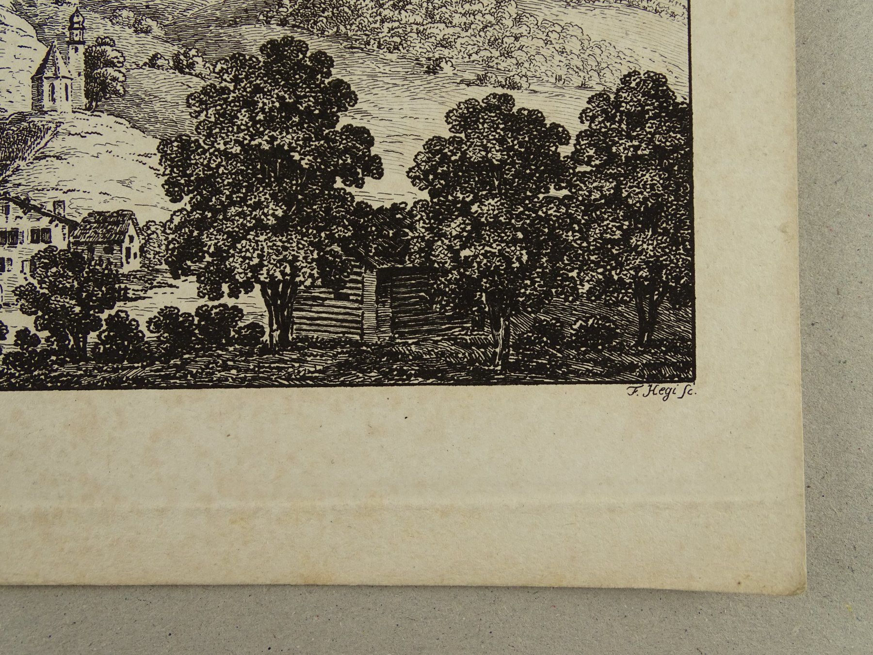 Incisioni: SARGANS, KUPFERSTICH-RADIERUNG 1813 – Usato da Grüningen venduto da Kartensammler 5