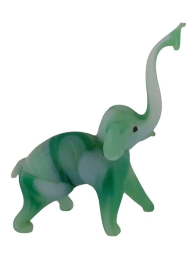Murano Statuette: Glastier Murano grüner Elefant – Usato da Mörschwil venduto da lindaswunderkiste 4