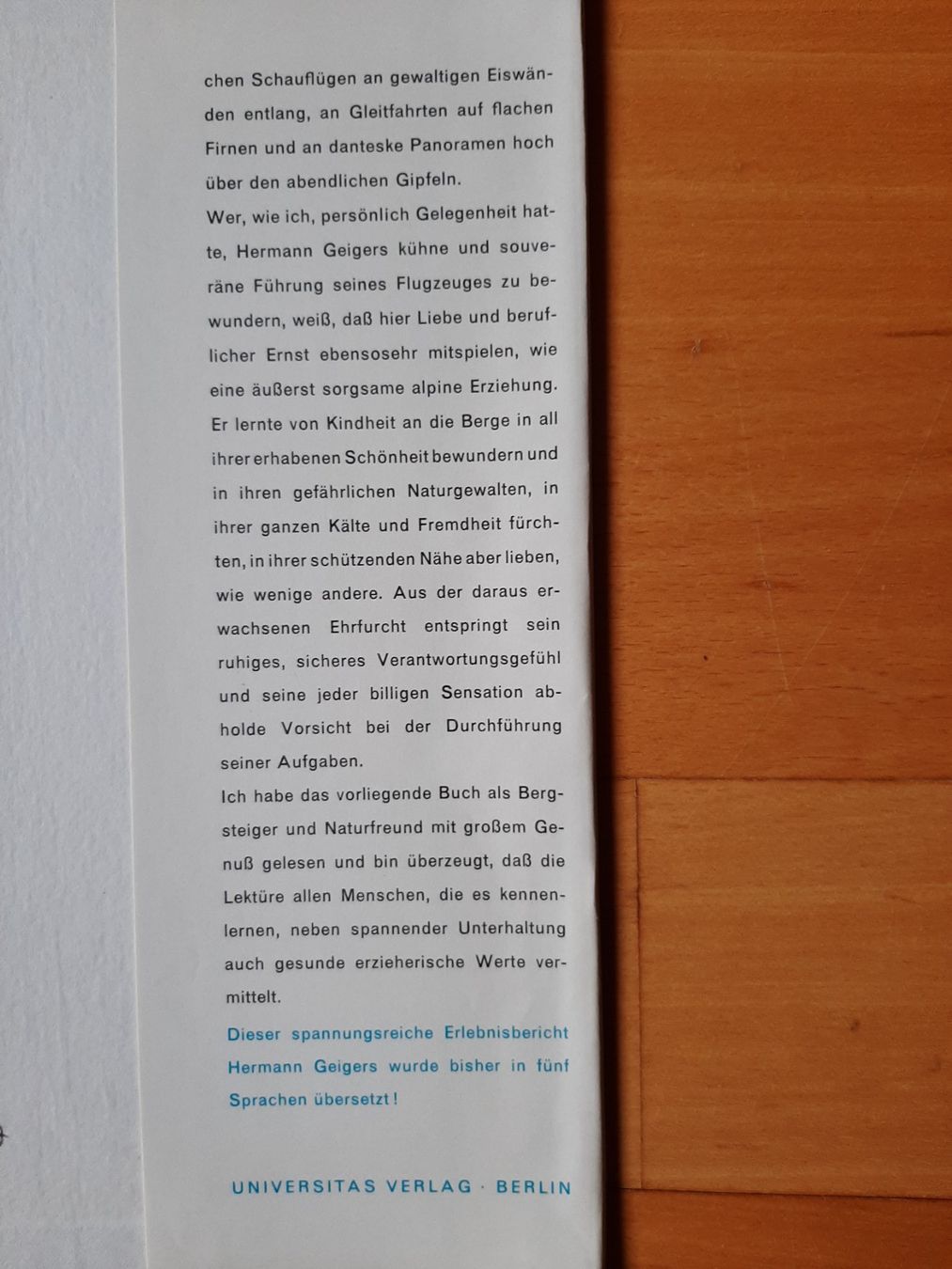 Libri: Hermann Geiger DER GLETSCHERFLIEGER – Usato da Büren an der Aare venduto da Ruebli4 4