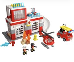 Lego Duplo Feuerwehrstation 10970 mit Helikopter Set!