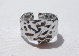 Silberfarbener Ring, offenes Design, Gr. 57/58, 18.5mm - NEU