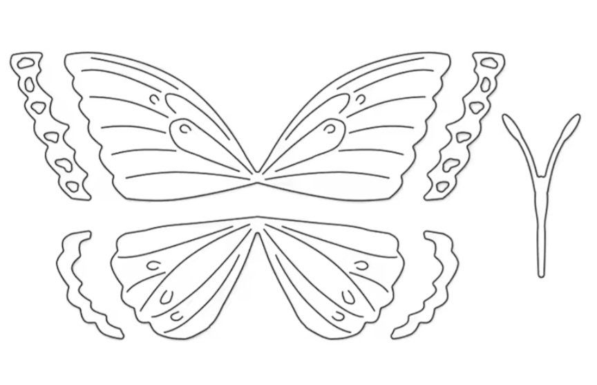 Sciablone: Stanzschablone Nr.1038, Schmetterling – Nuovo e nell'imballaggio originale da Gretzenbach venduto da Fliegepilz56 4