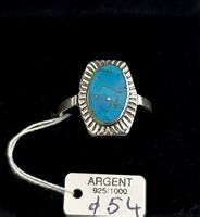 Bague Vintage Style Navajo Native "Soleil de Turquoise" 925