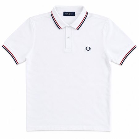 Fred Perry Polohemd weiss Grösse L in sehr guter Zustand