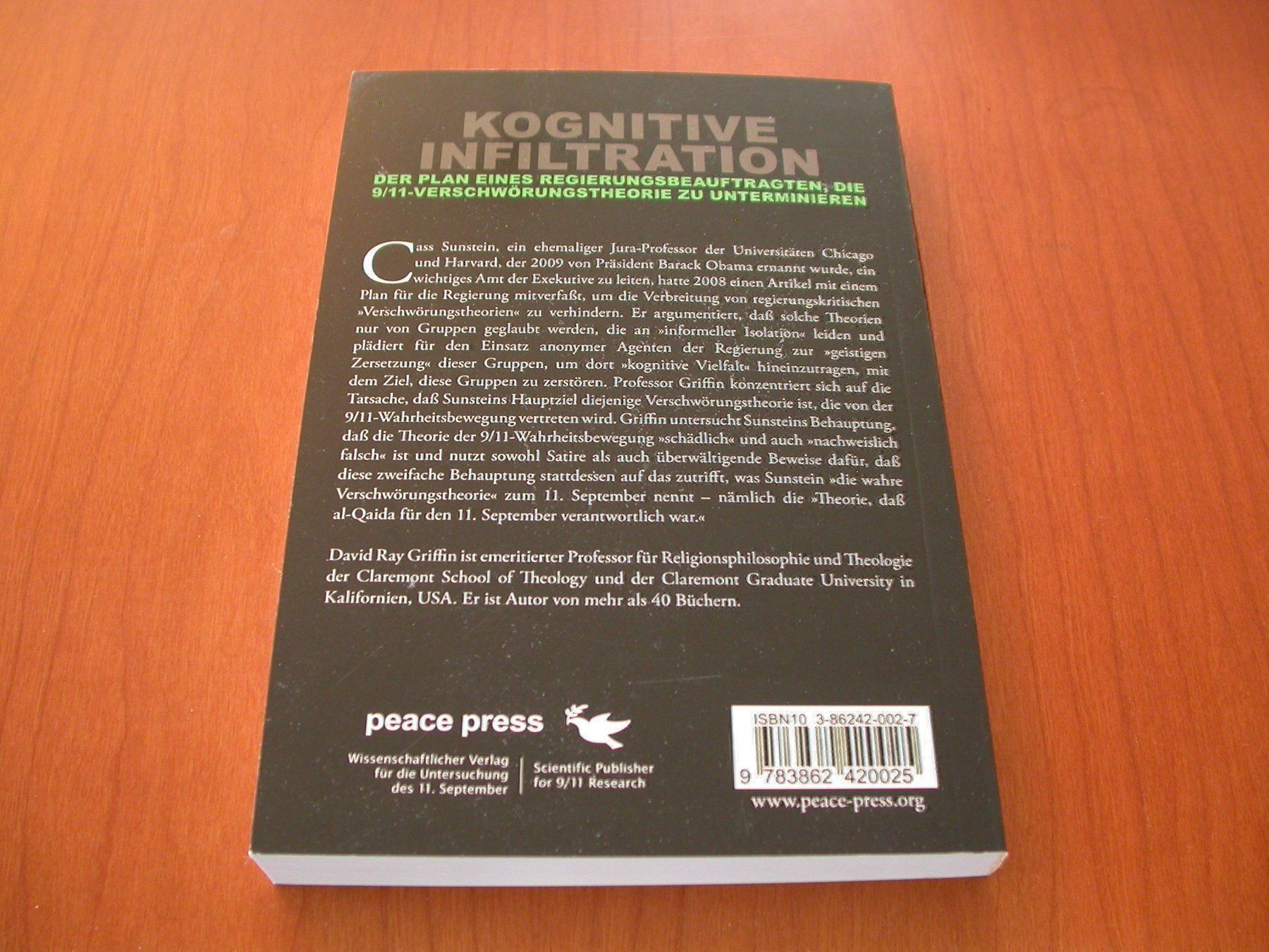 Libri: Kognitive Infiltration 9/11 – Nuovo (secondo la descrizione) da Zürich venduto da Marcel6887 3
