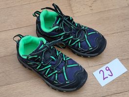 Kinderschuhe Kids Grösse 29 dunkelblau/grün neuwertig binden