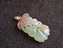 Antiker Silber 800 Jade Anhänger CHINA