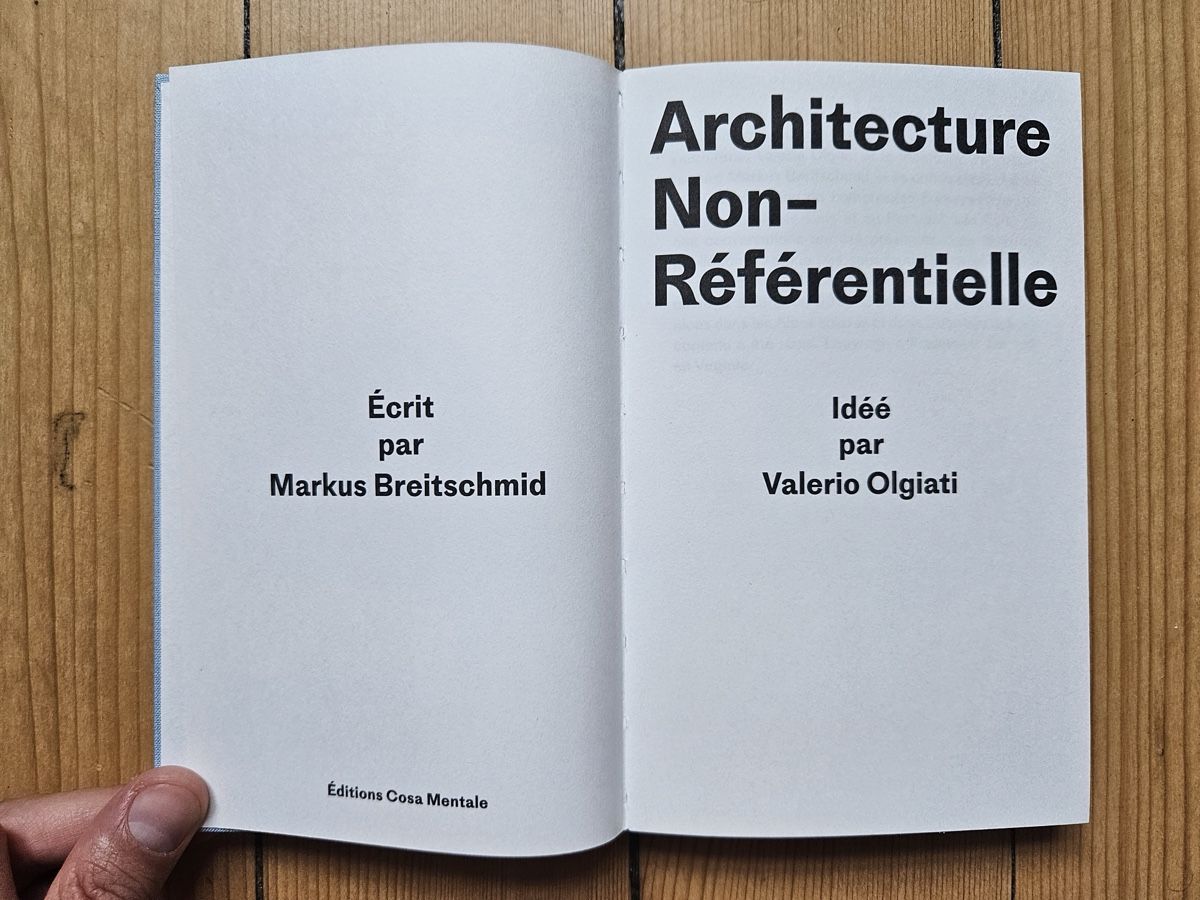 Libri: Valerio Olgiati - Architecture Non-Référentielle – Nuovo (secondo la descrizione) da Genève venduto da Januacoeli 1