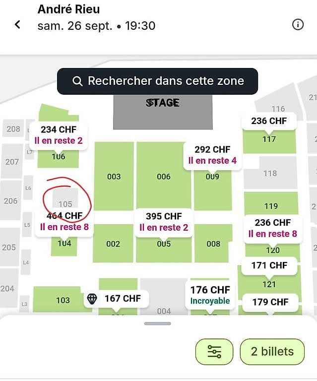 Biglietti: 1 ou 2 billets concert André Rieu Prilly – Usato da Pully venduto da saf_8h82