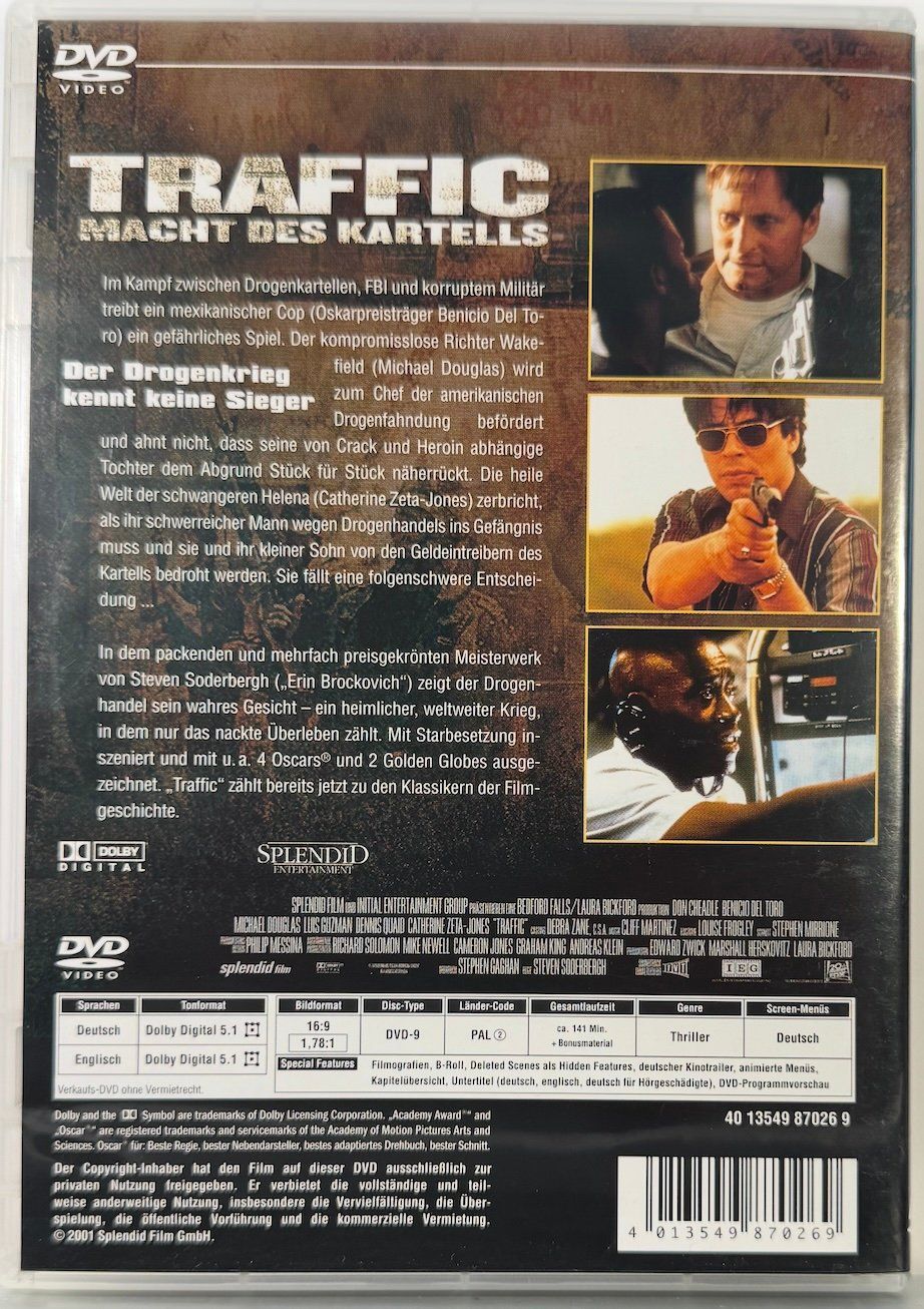 Tutti i DVDs: DVD TRAFIC - MACHT DES KARTELLS - 4 OSCARs – Usato da Wisen venduto da gigisna 2