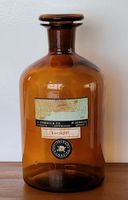 Original antike Apothekerflasche mit Stöpsel, 2 L