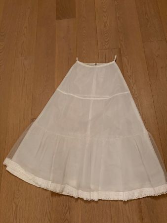 Langer Unterrock für Brautkleid / Abendkleid, weiss, Gr. 38