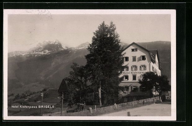 Cartoline postali: AK Brigels, Hotel Kistenpass – Usato da Berlin venduto da bartko-reher