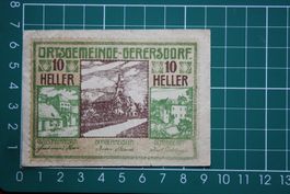 currency receipt austria gerersdorf 10 heller 1920